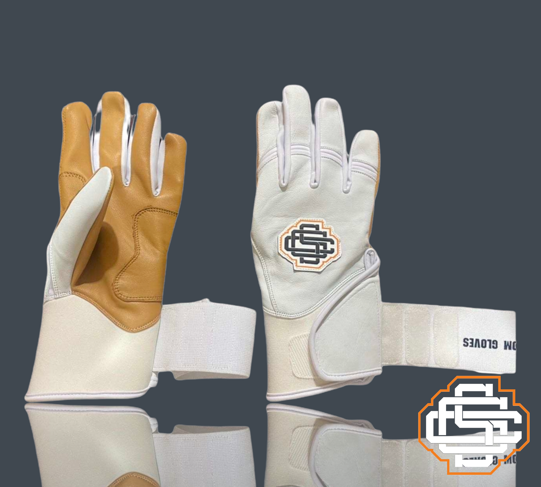 White Baseball Truth Batting Gloves USA Model