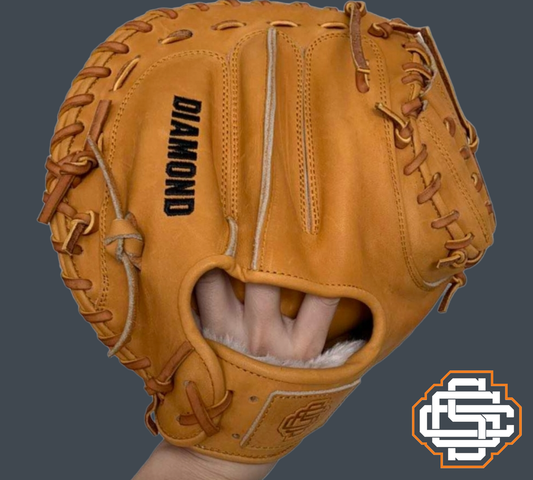 Diamond Model Catcher s Mitt Classic Tan Sandlot Custom Gloves