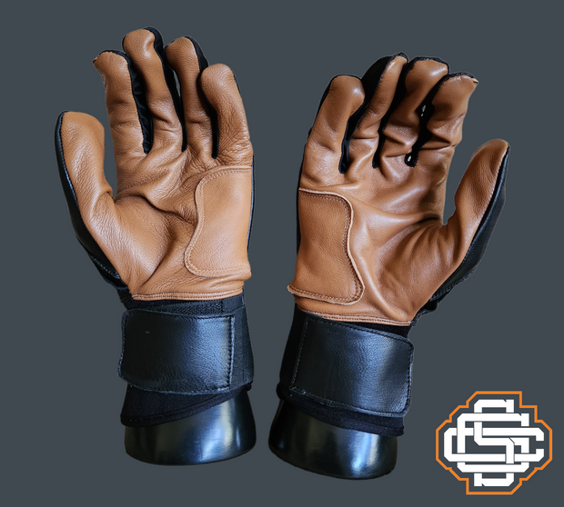 Sandlot Batting Gloves Long Cuff - Black